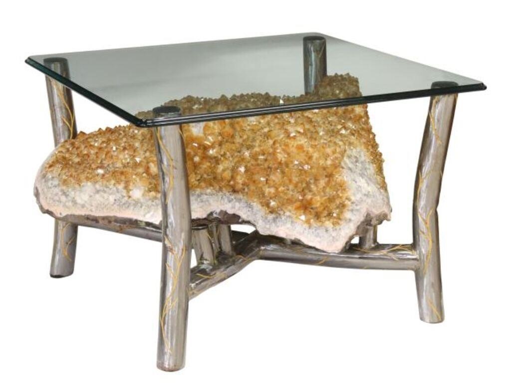 UNUSUAL LARGE CITRINE GEODE