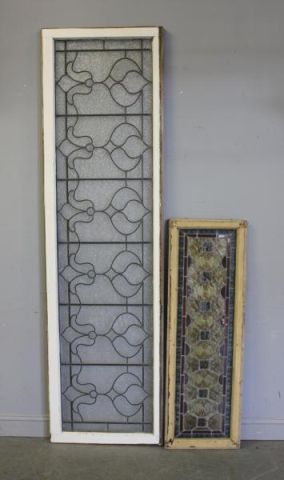 Unusual Large Leaded Glass Window