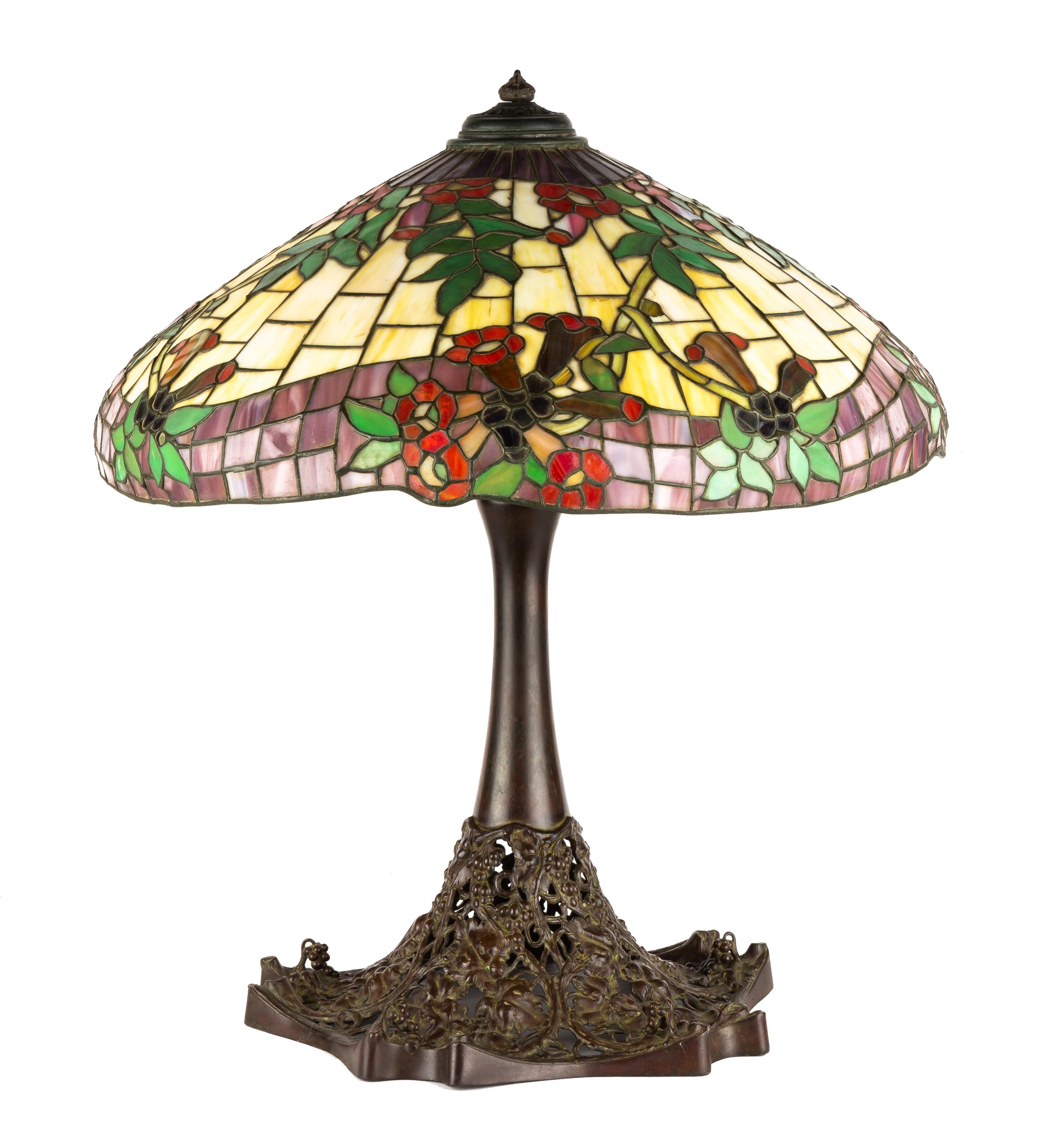 UNUSUAL LEADED GLASS MORNING