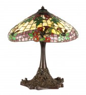 UNUSUAL LEADED GLASS MORNING G