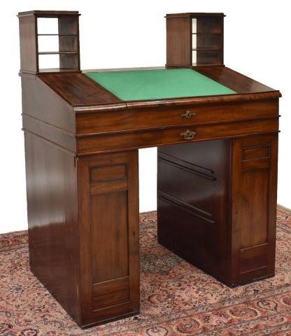 UNUSUAL MAHOGANY DOUBLE PEDESTAL