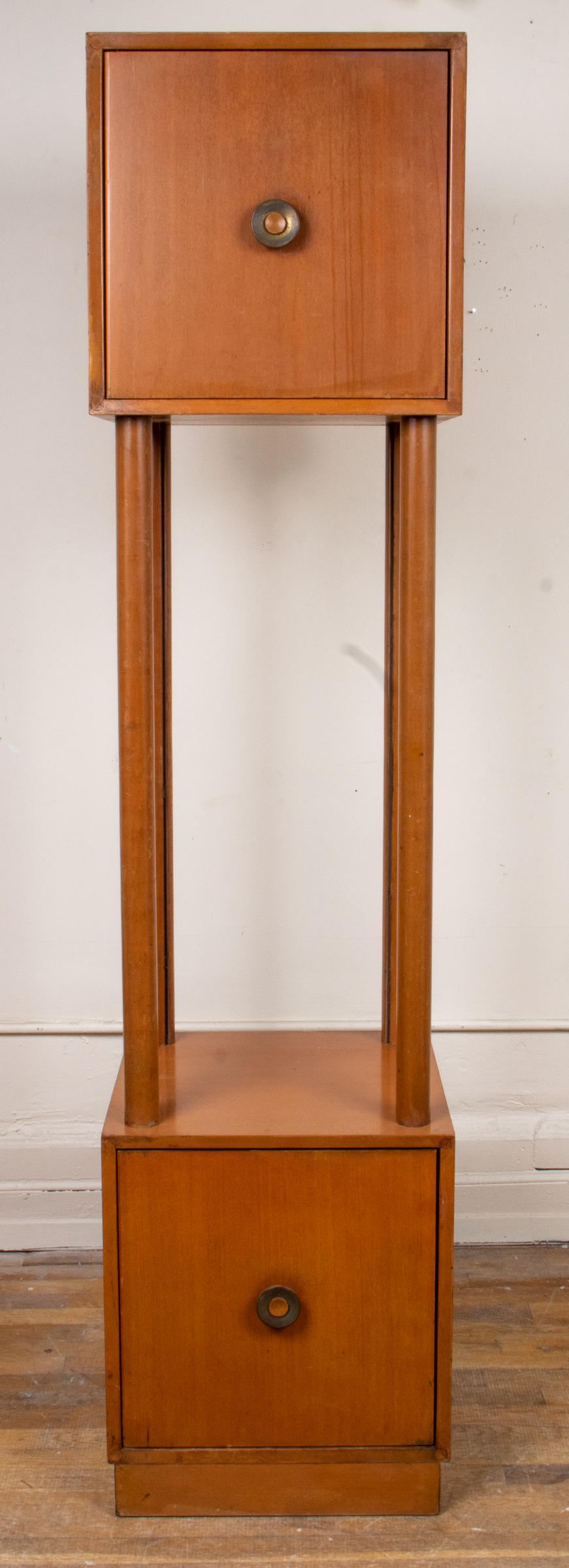 UNUSUAL MID-CENTURY TEAK CABINET ON