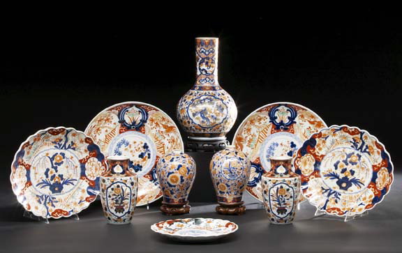 Unusual Near Pair of Japanese Imari