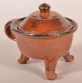 UNUSUAL PA REDWARE MOTTLE GLAZ