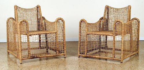 UNUSUAL PAIR OF FRENCH ROPE