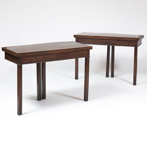 UNUSUAL PAIR OF GEORGE III MAHOGANY