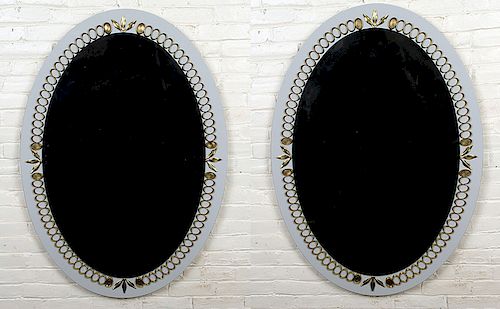 UNUSUAL PAIR OF ITALIAN OVAL