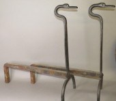 UNUSUAL PAIR OF SWAN HEAD WROU