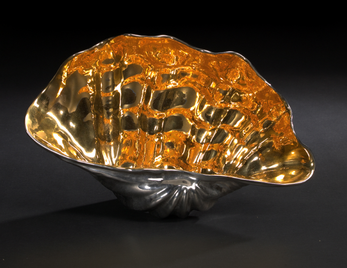 Unusual Plated Porcelain Serving
