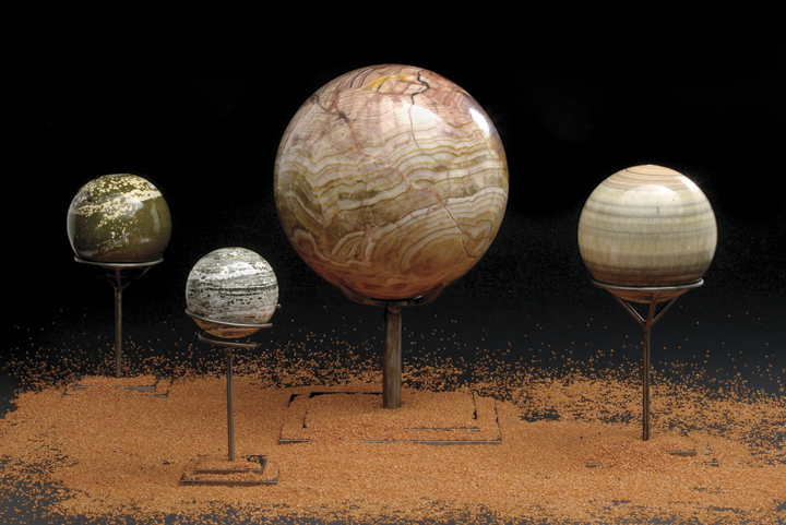Unusual Polished Quartzite Sphere,