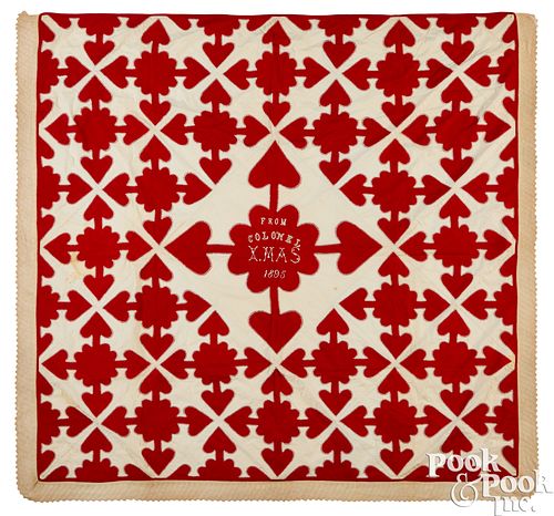 UNUSUAL RED AND WHITE APPLIQUé
