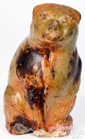 UNUSUAL SCULPTED REDWARE SEATE