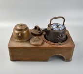 UNUSUAL SET OF JAPANESE BRONZE