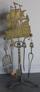 Unusual Ship Motif Firetool Se