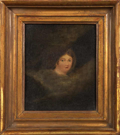 Unusual Small Georgian Oil-on-Panel