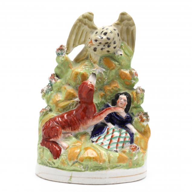 UNUSUAL STAFFORDSHIRE FIGURAL GROUP