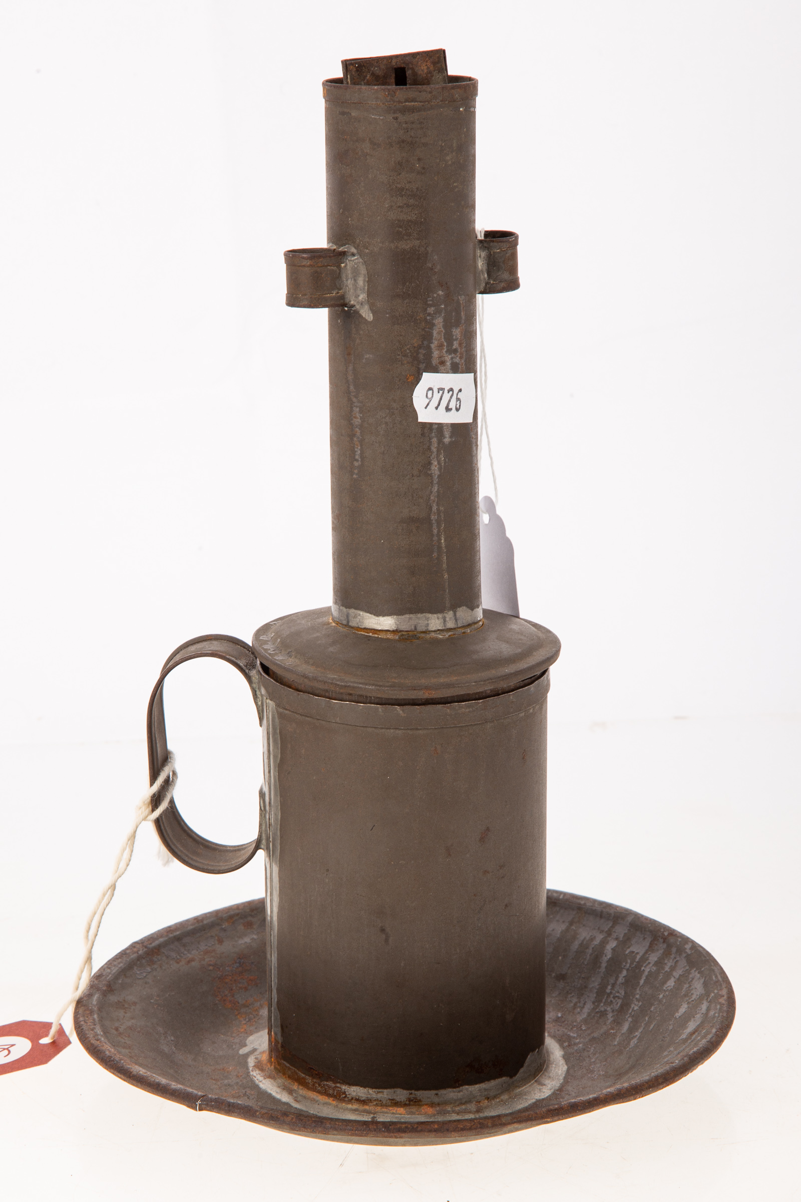 UNUSUAL TIN OIL LAMP Mid 19th