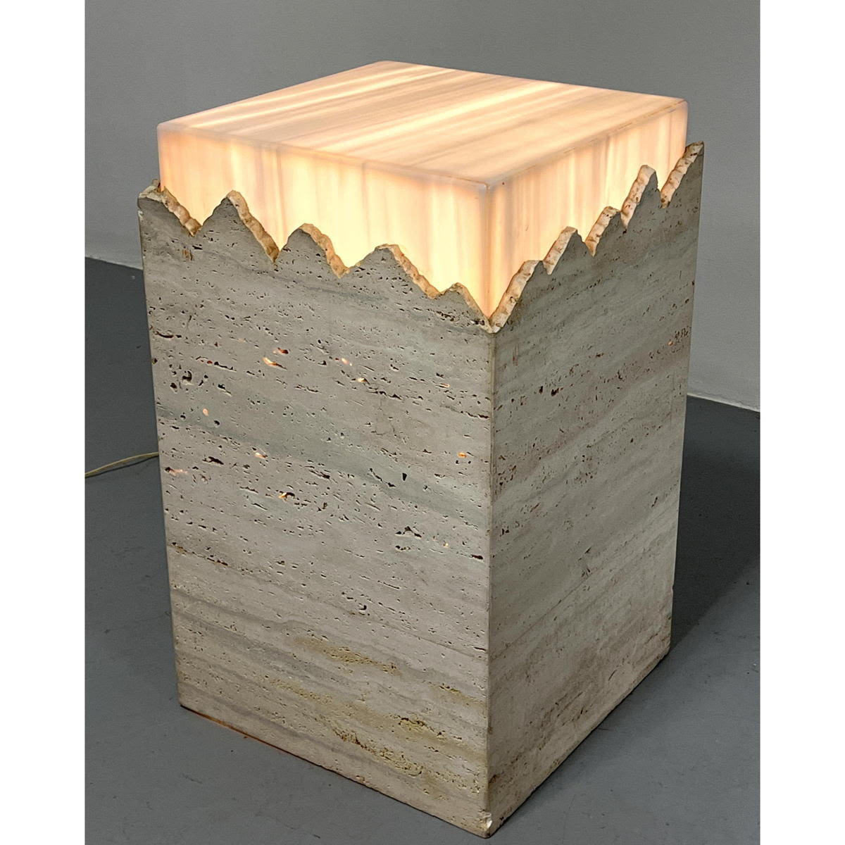 Unusual Travertine Column Display