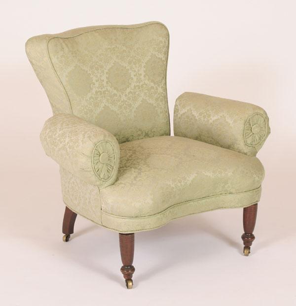 Unusual Victorian rolled arm parlor