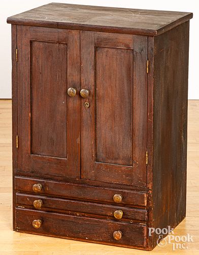 UNUSUAL WALNUT HANGING CUPBOARD,