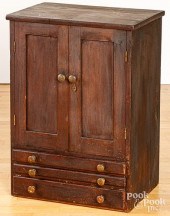 UNUSUAL WALNUT HANGING CUPBOAR