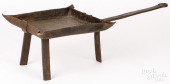 UNUSUAL WROUGHT IRON PAN, 19TH