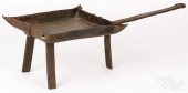UNUSUAL WROUGHT IRON PAN, 19TH