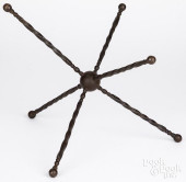 UNUSUAL WROUGHT IRON TRIPOD ST