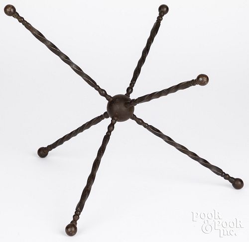 UNUSUAL WROUGHT IRON TRIPOD