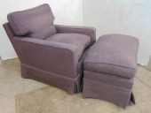 UPHOLSTERED ARM CHAIR WITH OTT