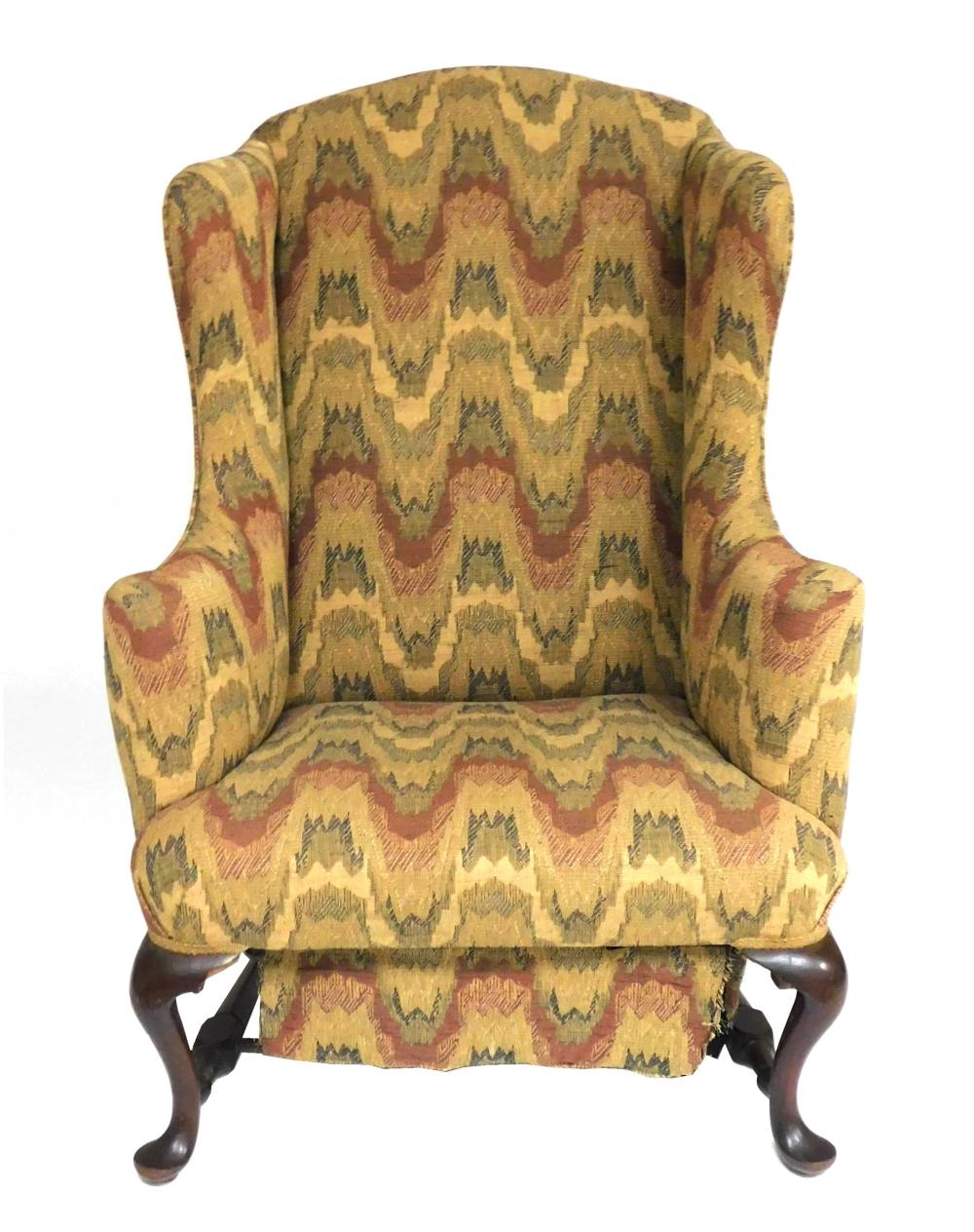 UPHOLSTERED ARMCHAIR, 20TH C.,