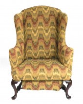 UPHOLSTERED ARMCHAIR, 20TH C.,