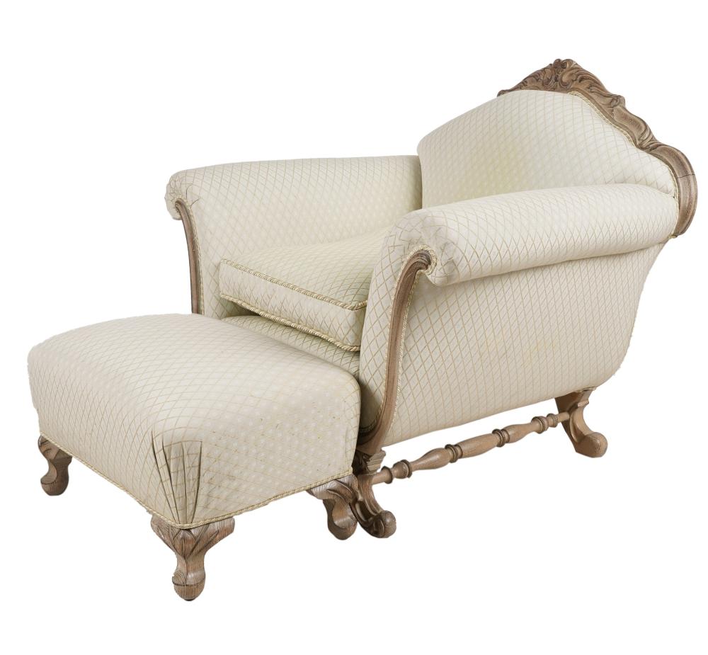 UPHOLSTERED ARMCHAIR AND