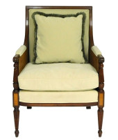 UPHOLSTERED ARMCHAIR WITH CANI