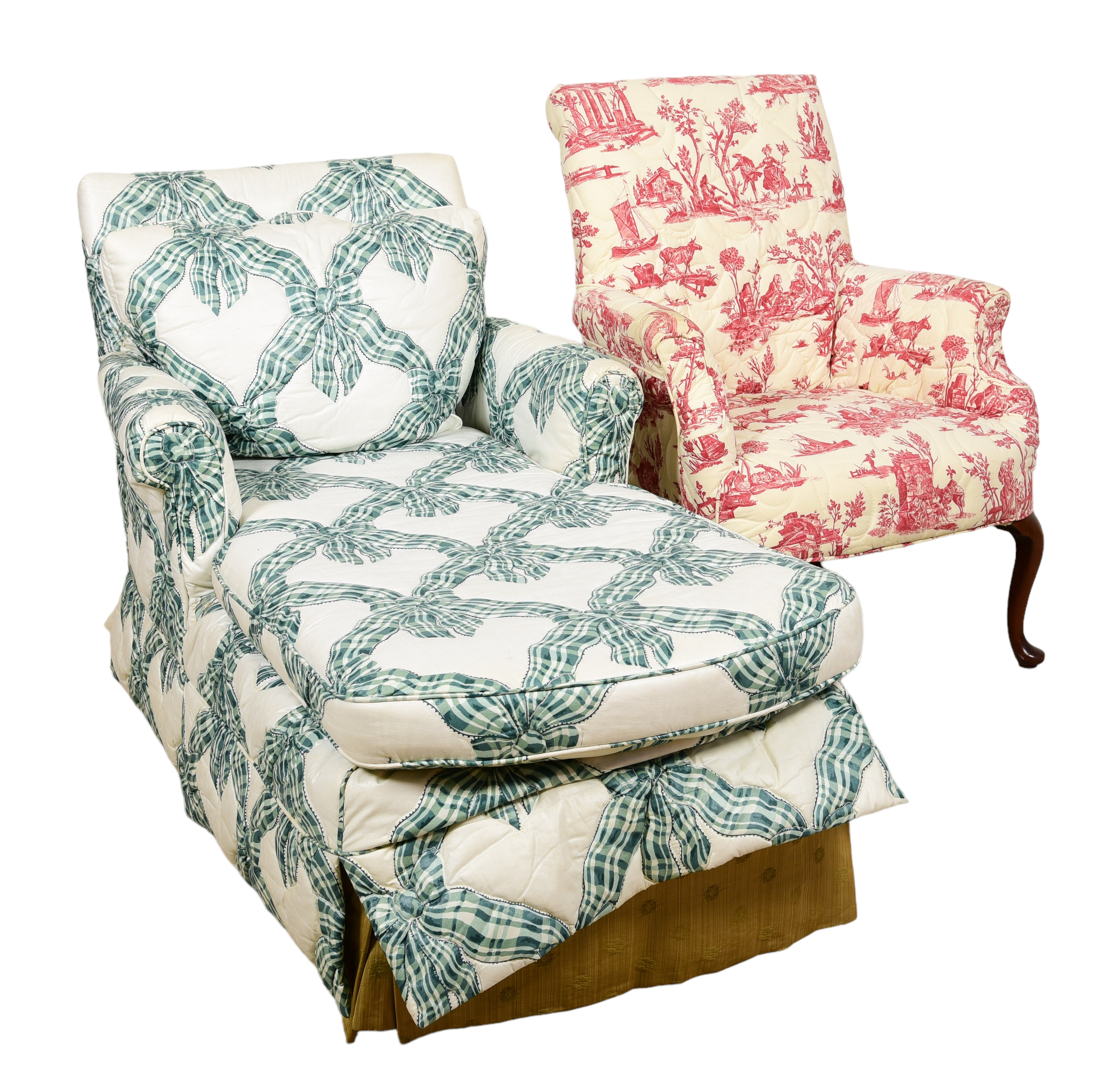 Upholstered chaise lounge, with
