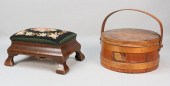 UPHOLSTERED FOOTSTOOL & HANDLE