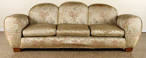 UPHOLSTERED FRENCH ART DECO SOFA