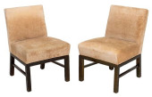 UPHOLSTERED SLIPPER CHAIRS, 2<