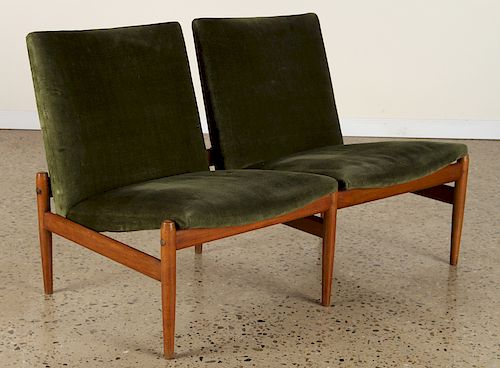 UPHOLSTERED TWO SEAT SETTEE