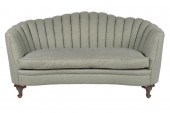 UPHOLSTERED WALNUT SOFAwith tu
