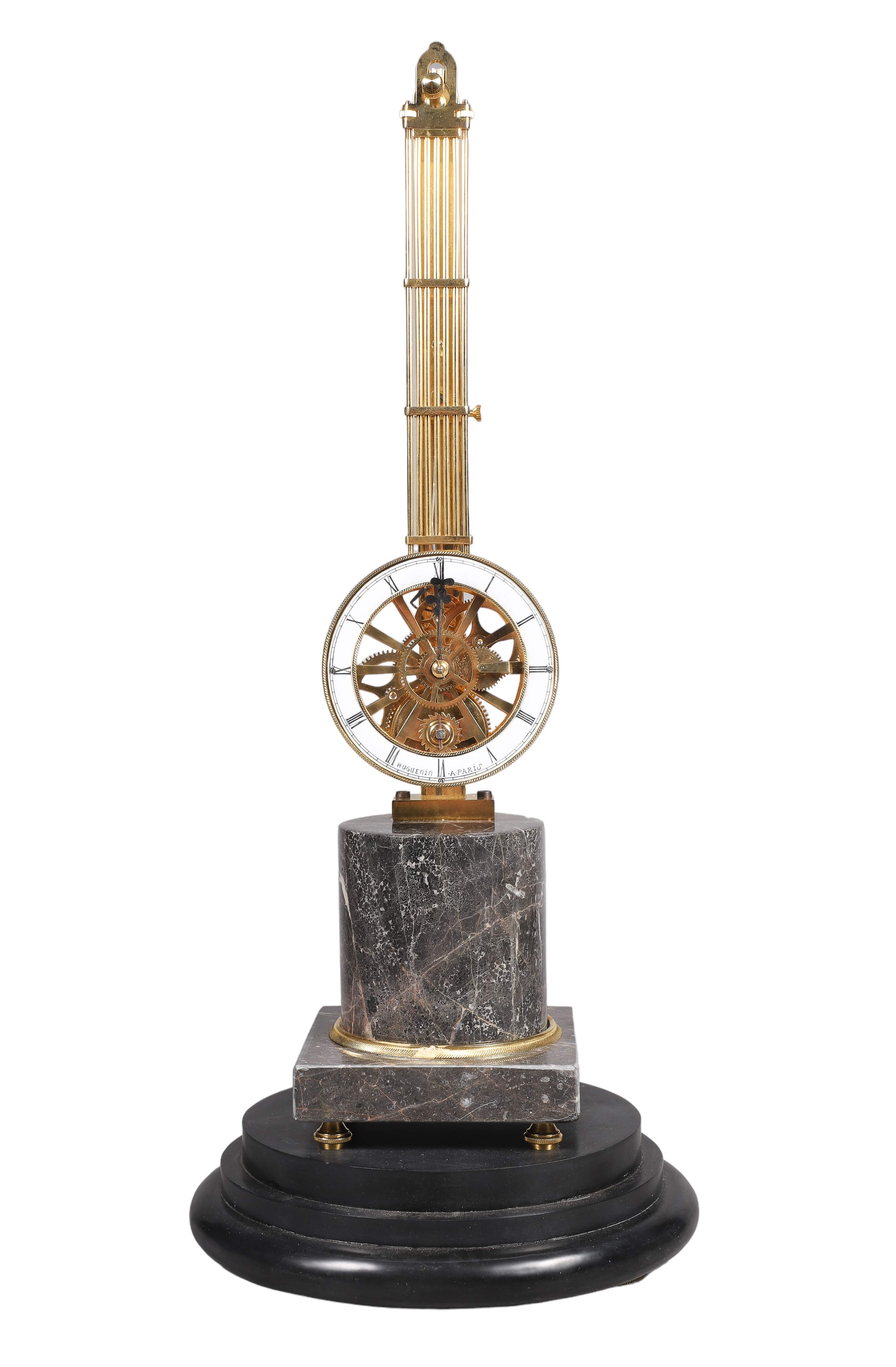 Upside Down Skeleton Clock w/ dome