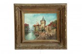 URBAN RIVER SCENE BY CHARLES J