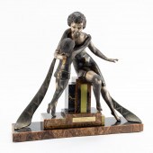 URIANO, ART DECO FIGURAL SCULP