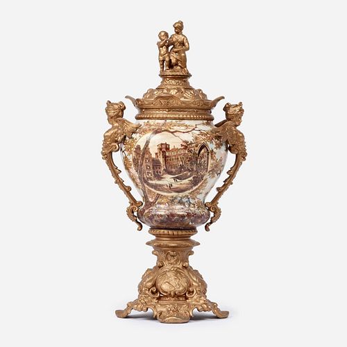 URN WITH COVER, FIGURAL CAST