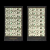 US $1 AND $2 UNCUT SHEETS US $