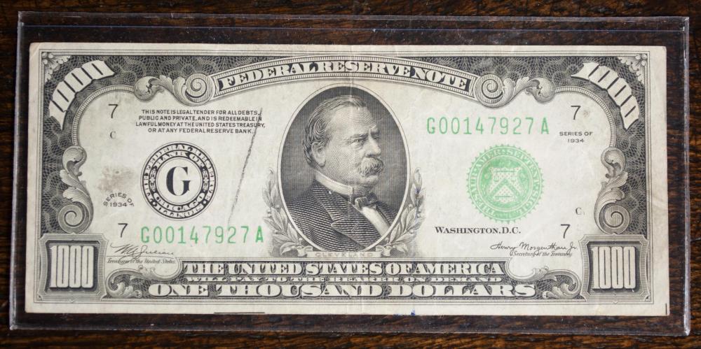 U.S. $1000 FEDERAL RESERVE NOTE