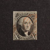 U.S. 1847 SCOTT #2 10 CENT BLA