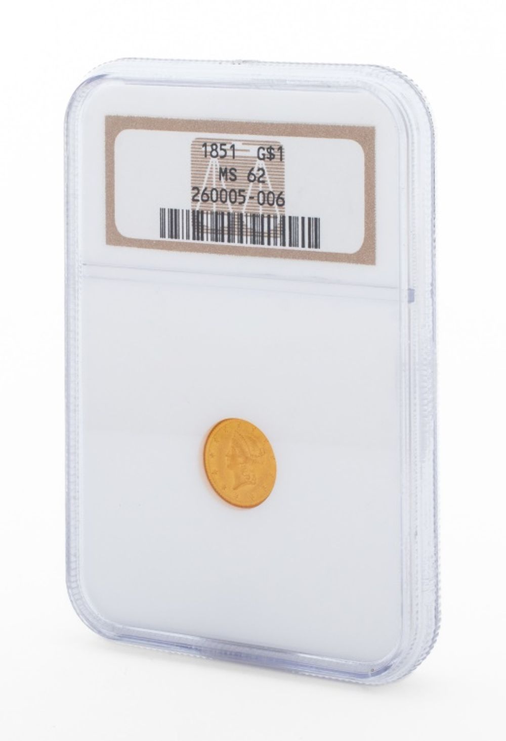 U.S. 1851 G$1 LIBERTY HEAD TYPE