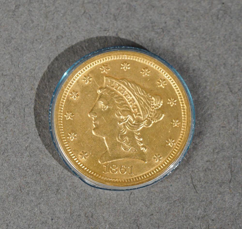 U.S. 1861 LIBERTY HEAD $2-1/2
