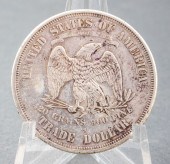 U.S. 1874 S TRADE DOLLAR SILVE